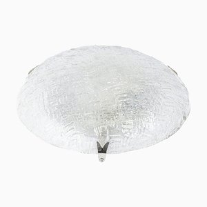 Mid-Century Murano Glass Flush Mount attributed to Hillebrand, Germany, 1970s