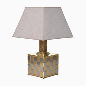 Mid-Century Italian Table Lamp in Brass and Chrome, 1970s