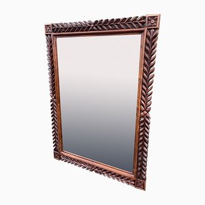 Large Vintage French Mirror in Mahogany