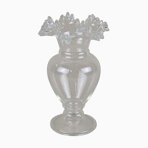 20th Century Art Nouveau Frilly Glass Vase, Austria, 1910s