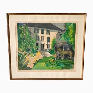 Hilaire, Artist Property & Horse, Lithograph, 20th Century, Framed