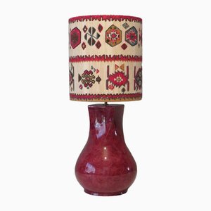 Lampada da tavolo grande Kostka vintage in ceramica, anni '70