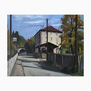 Henry Meylan, A côté du chemin de fer, Oil on Canvas