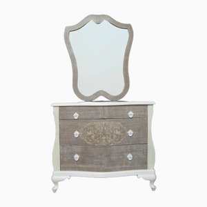 Vintage Dresser with Elizabethan-Style Mirror