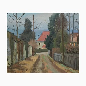 Henry Meylan, Le petit chemin, Huile sur Toile