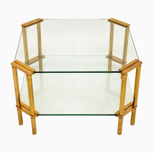 Vintage Brass & Glass Coffee Table, 1970s