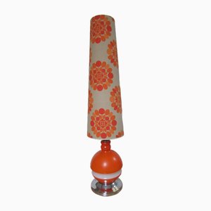 Vintage Floor Lamp in Orange Opaline, 1960s