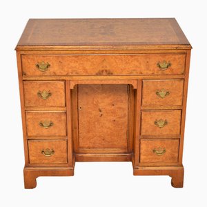 Knee Hole Desk in Burr and Walnut, 1930s