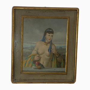 Adriano Gajoni, Cleopatra, 1950s, Oil on Canvas, Framed