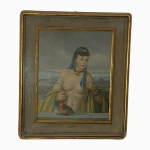 Adriano Gajoni, Cleopatra, anni '50, Olio su tela, Con cornice