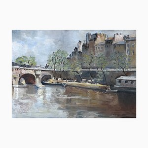 Armand, Pont Neuf à Paris, Oil on Canvas