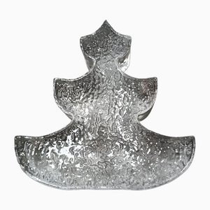 Glass Christmas Tree Candleholder from Wiesenthalhutte, Germany, 1970s