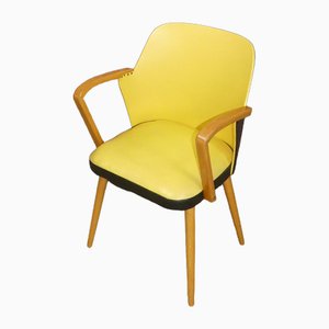 Cocktail Chair in Yellow and Black, 1950s
