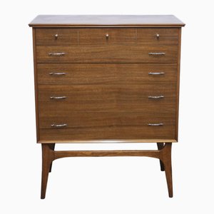 Mid-Century Walnut Chest of Drawers attributed to Alfred Cox, 1960s