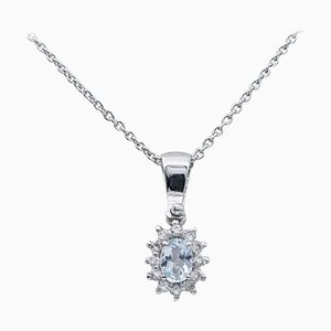 18 Karat White Gold Pendant Necklace