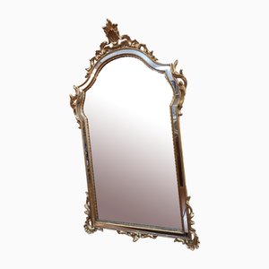 Large French Mirror in Gold Gilt Frame, 1960s