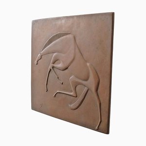 Gertrud Kortenbach, Horse Relief, 1950s, Bronze