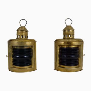 Appliques Murales Lanterne de Bateau Vintage, 1980s, Set de 2