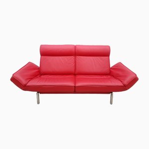 Rotes DS 450 2-Sitzer Ledersofa von De Sede