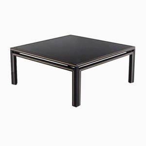 Vintage French Coffee Table in Metal and Glass by Pierre Vandel, 1970s