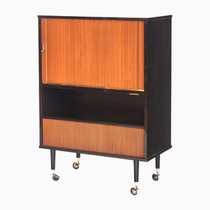 Vintage French Hi-Fi Cabinet with Sliding Door by Thomson, 1960s