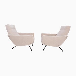 Vintage Edition Steiner Armchairs attributed to Joseph-André Motte, 1950s, Set of 2