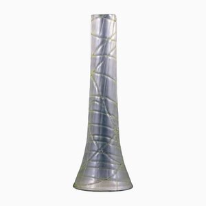 Vaso Pallme-König Art Nouveau in vetro iridescente, Austria, inizio XX secolo