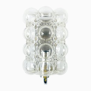 Vintage German Sconce in Bubble Glass and Brass by Helena Tynell for Limburg, 1960s