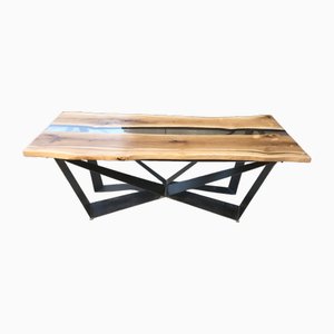 Impero Table in Oak and Resin by Andrea Toffanin for Hood - Back & Forth Design