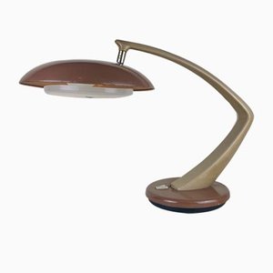 Boomerang 64 Table Lamp in Brown and Beige by Luis Perez de la Oliva for Fase, 1960s