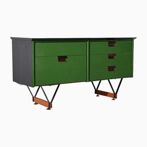 Italian Sideboard with 3 Drawers and Flap Door, 1950s