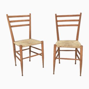 Italienische Vintage Chiavarine Stühle aus Buche, 2er Set