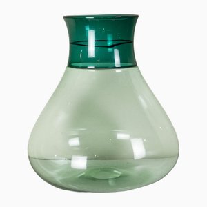 Verdino Vase aus geschliffenem Glas von Incisa Venini, 1970er