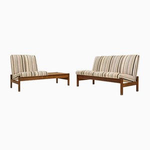 Set of Italian Modular Bench Set in Teak, 1960s