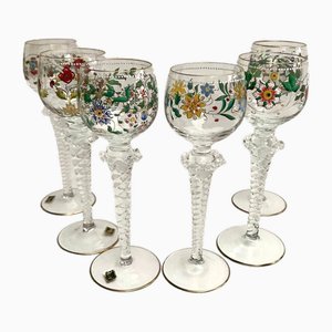Vintage Crystal Glasses from Gluskunst Hirtreiter, Germany, Bavaria, 1970s, Set of 6