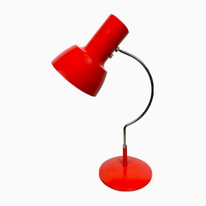 Lámpara de mesa roja de Josef Hurka para Napako, años 50