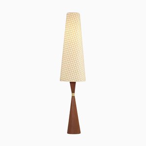 Vintage Teak Floor Lamp with Wool Shade from Parker Knoll, 1960s