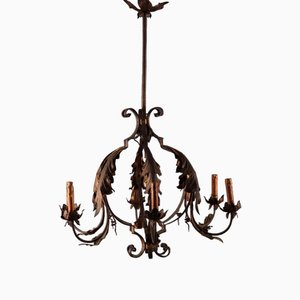 Vintage Chandelier in Wrought Iron