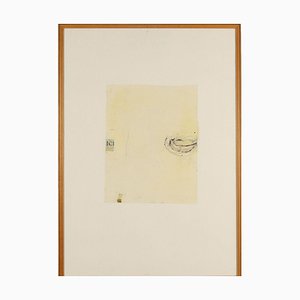 Luca Caccioni, Abstrakte Komposition, 1992, Mischtechnik auf Papier, gerahmt