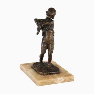 Mädchenfigur aus Bronze