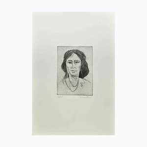 Enotrio Pugliese, Woman, Etching, 1963