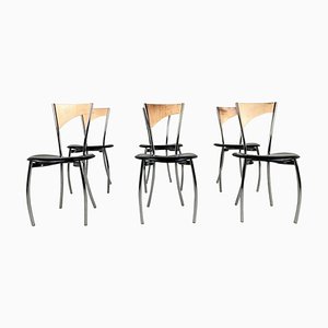 Copper Dining Chairs attributed to Cattelan Italy, 1970s, Set of 6