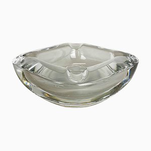 Large French Ashtray in Crystal Glass from Art Vannes France, 1970