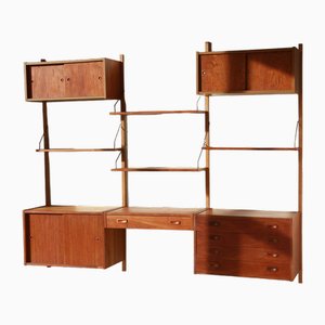 Danish Teak Wall Unit from PS System, 1960s