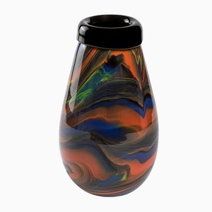 Farbige Marmorierte Murano Glasvase von Missoni für Arte Vetro Murano