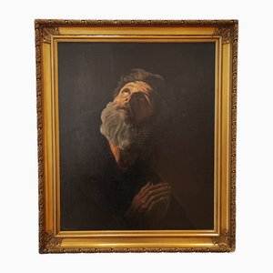 Georg Gsell, Saint en prière, Oil on Canvas, Framed