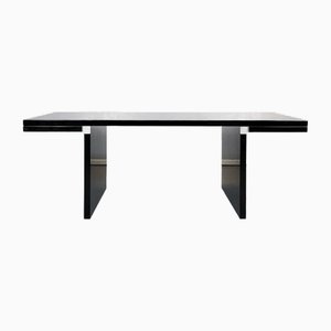 Mid-Century Italian Black Wood Orseolo Dining Table attributed to Scarpa for Gavina, 1970s