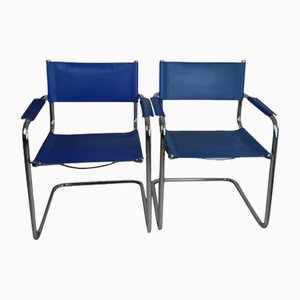 Blaue Sessel von Matteo Grassi, 2er Set