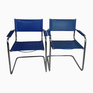 Set of Blue Armchairs by Matteo Grassi
