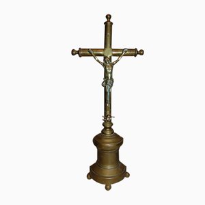 Croce prebellica in ottone, fine XIX secolo